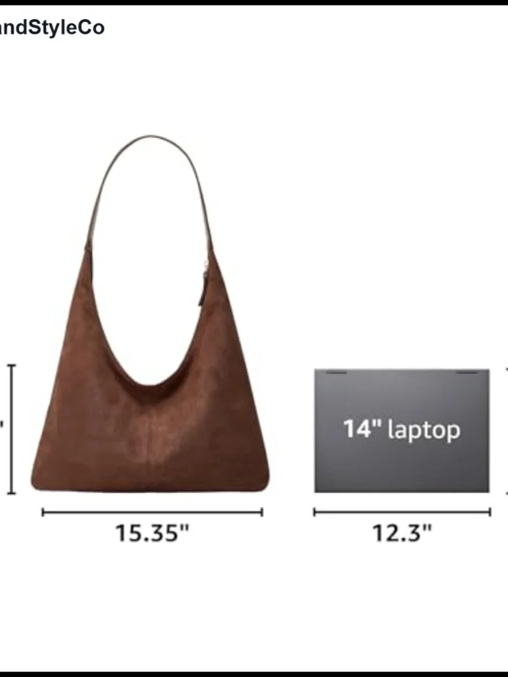 Faux Suede Shoulder Purse Bag Women Tote Hobo Handbag